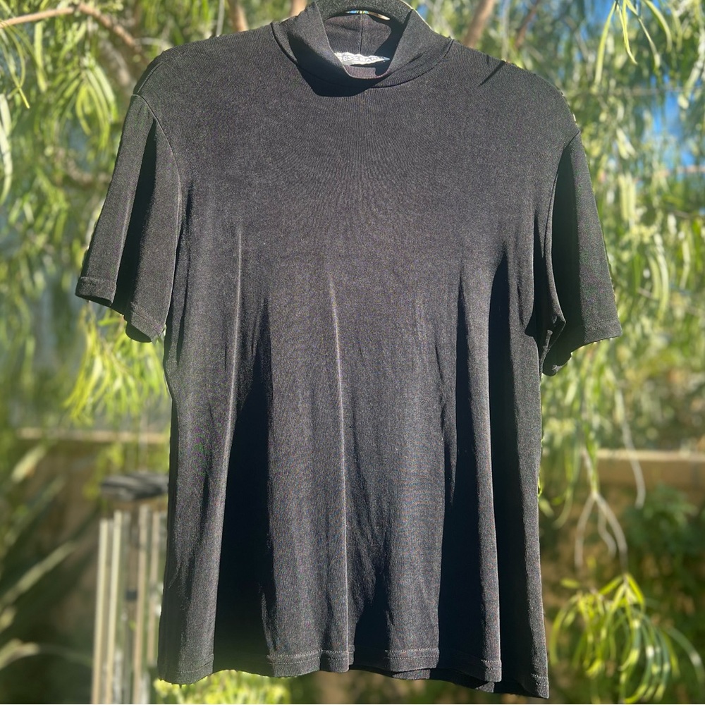 Vintage mock neck slinky top